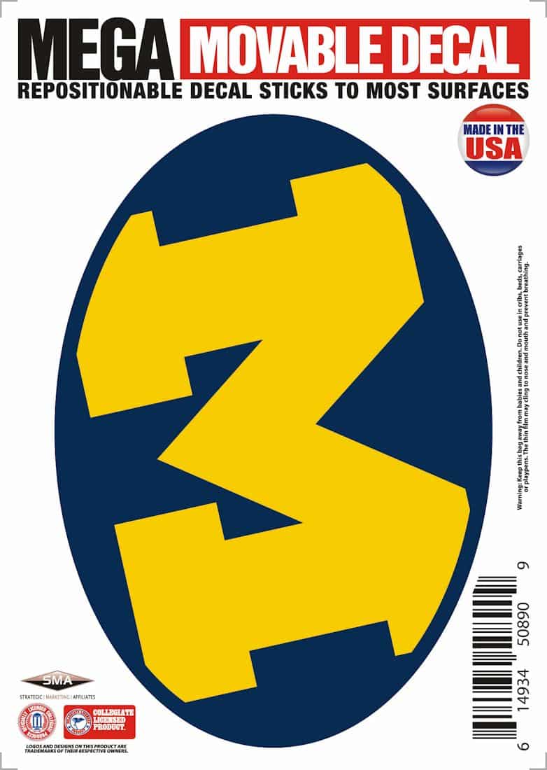 Michigan Wolverines NCAA 5"x7" Mega Decal