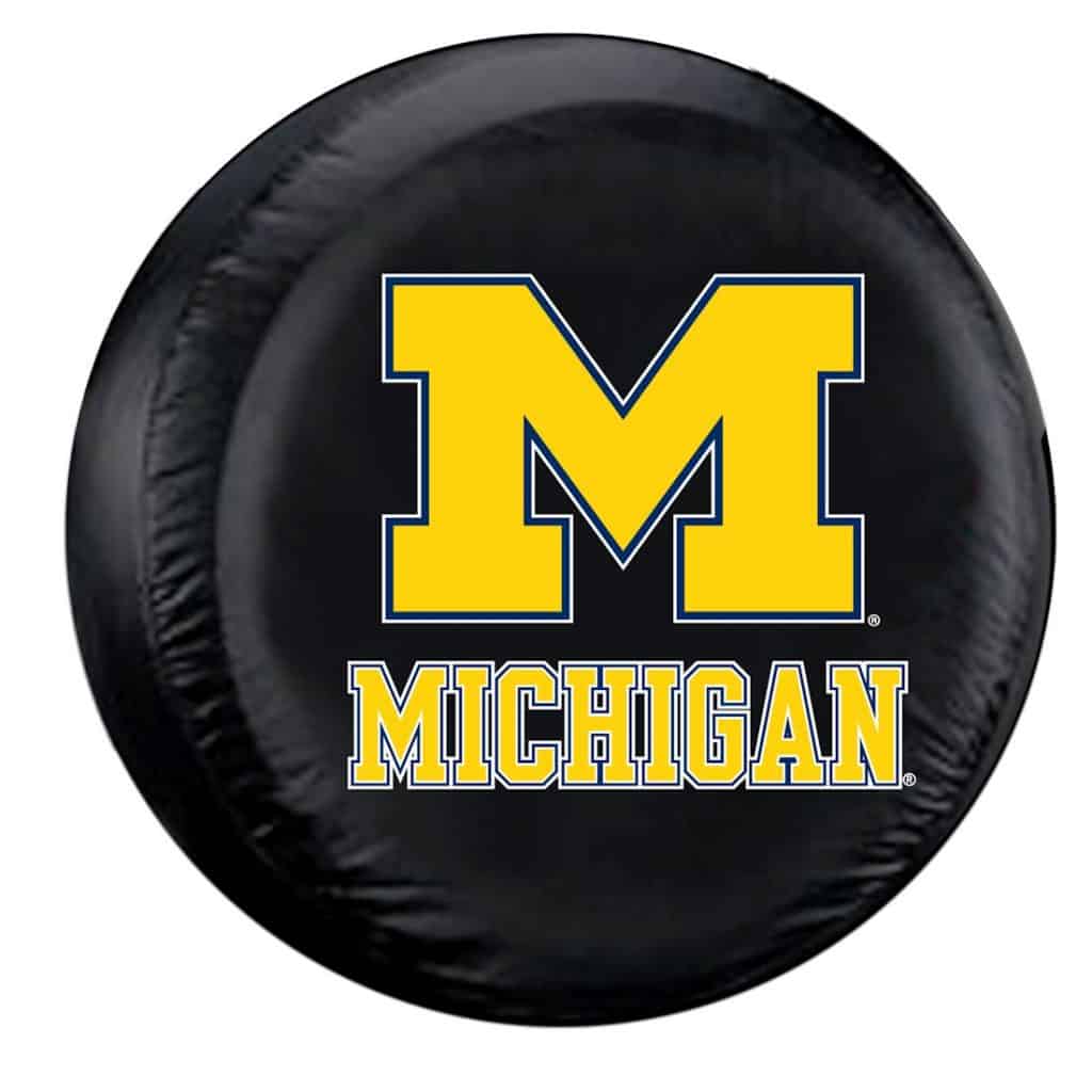 Michigan Wolverines NCAA Black Tire Cover - Standard Size