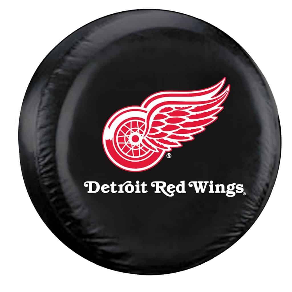 Detroit Red Wings NHL Black Tire Cover - Standard Size