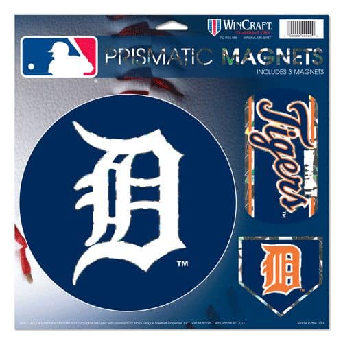 Detroit Tigers Magnets - 11"x11" Prismatic Sheet