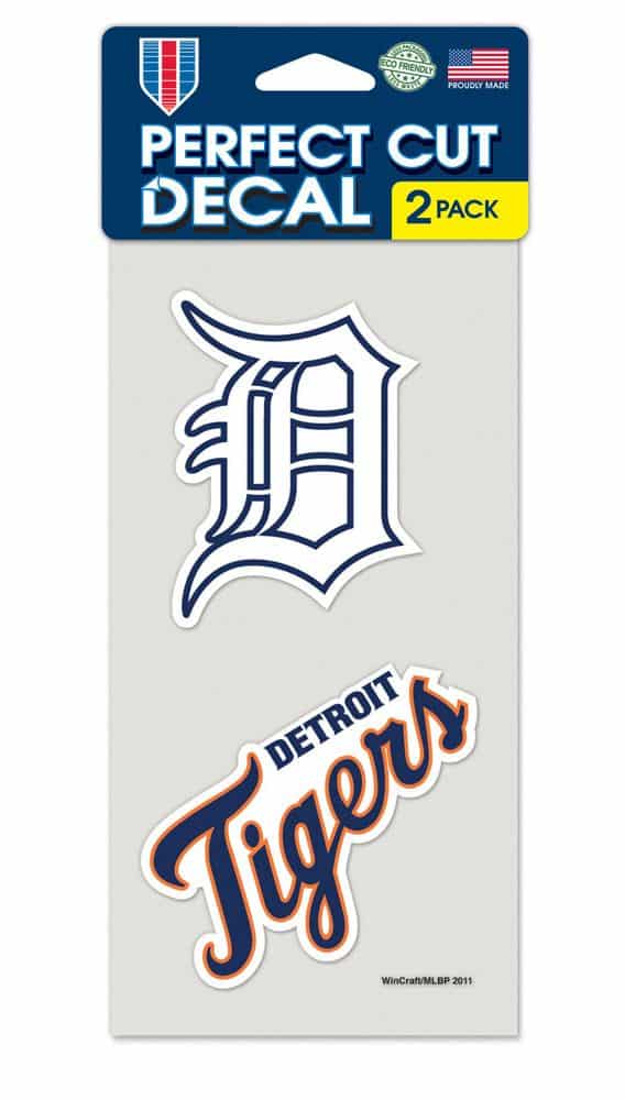 Detroit Tigers MLB Set of 2 Die Cut Decals