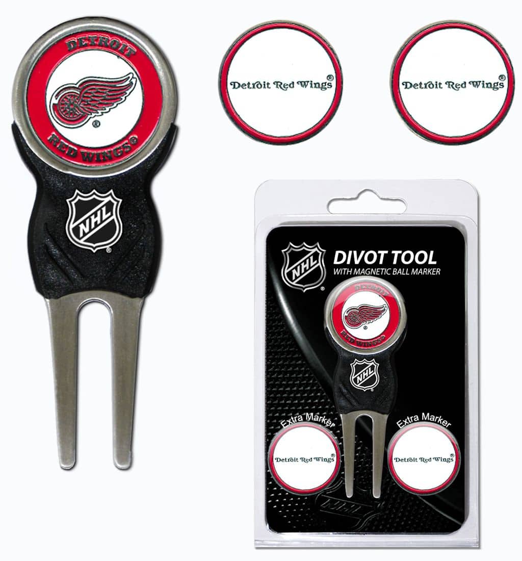 Detroit Red Wings NHL Golf Divot Tool with 3 Markers
