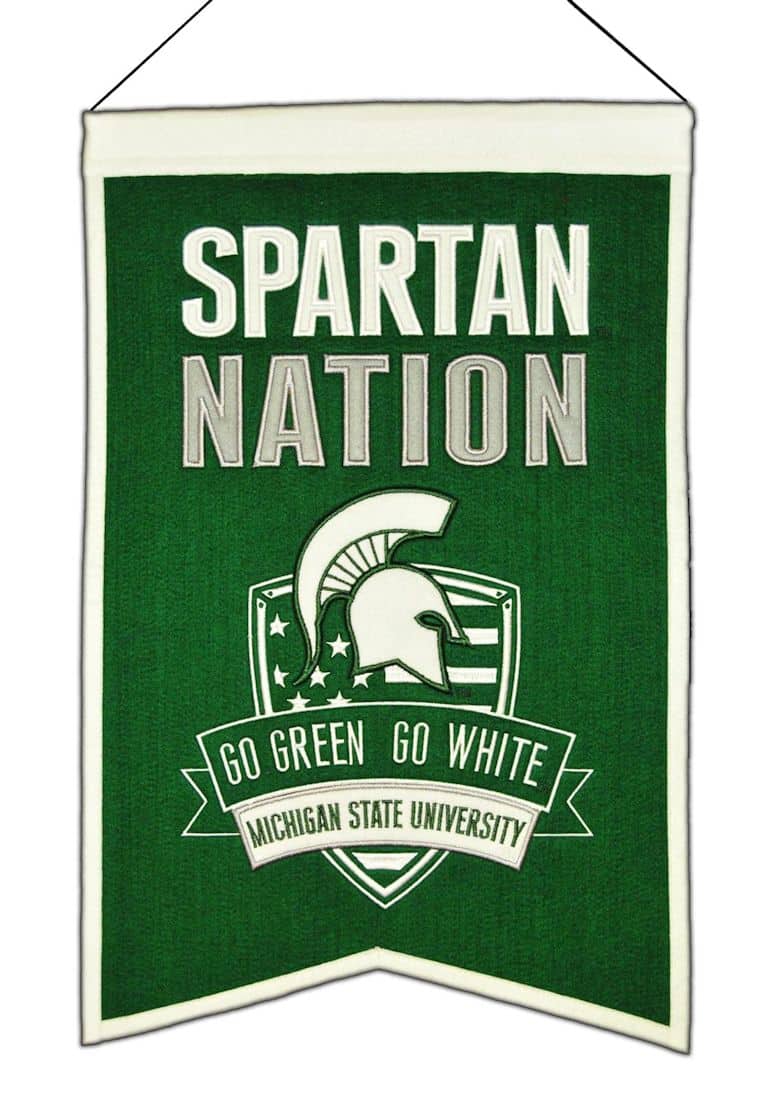 Michigan State Spartans NCAA Wool Nations Banner
