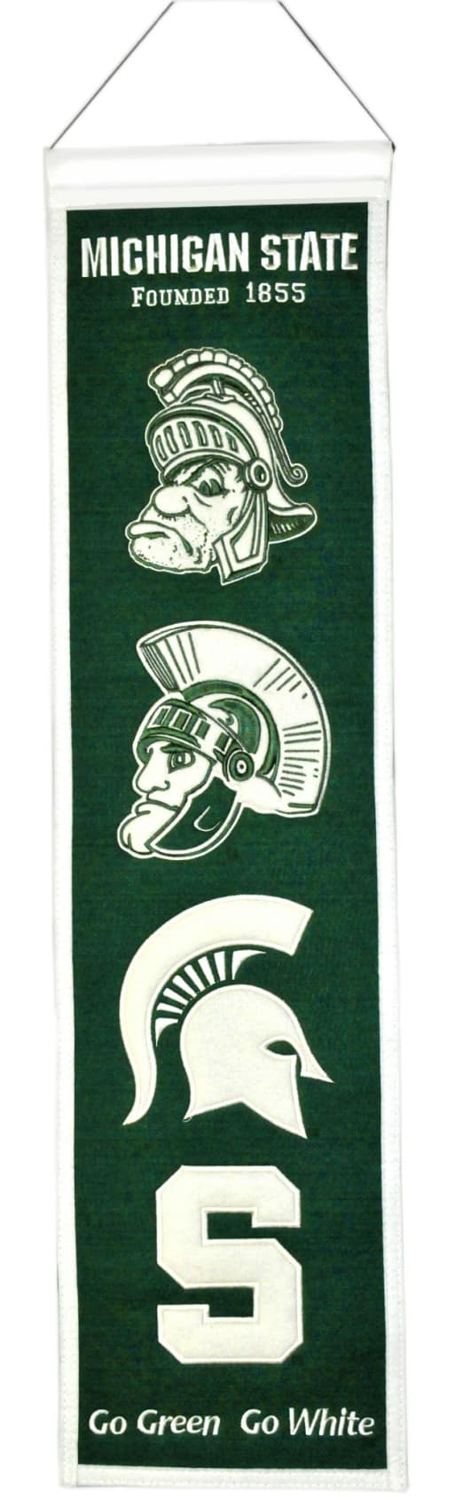 Michigan State Spartans NCAA Wool 8"x32" Heritage Banner