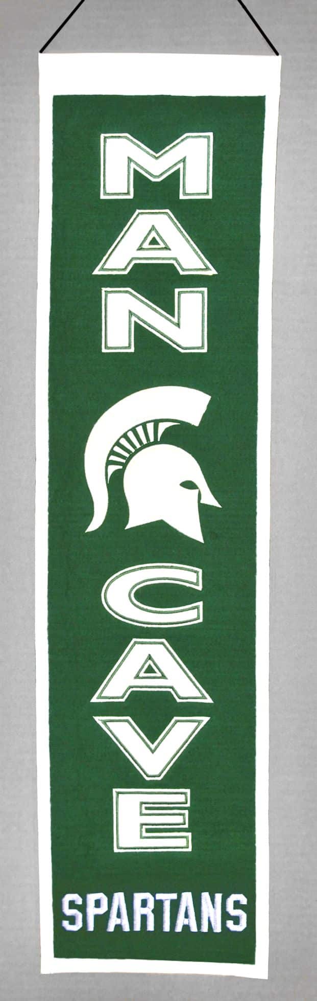 Michigan State Spartans NCAA Wool Man Cave Banner