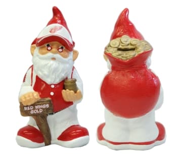 Detroit Red Wings NHL Garden Gnome - 10" Bank