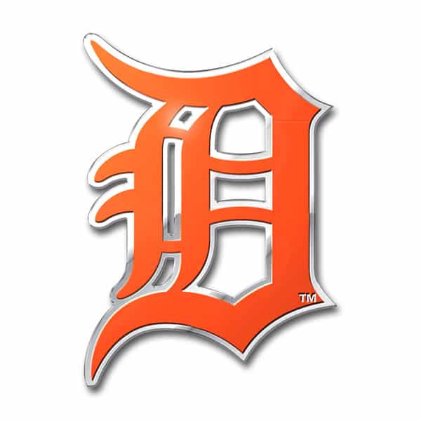 Detroit Tigers Orange Auto Emblem - Die Cut