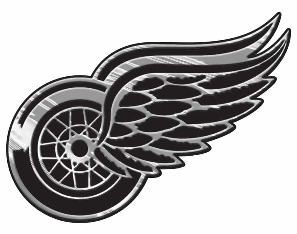 Detroit Red Wings NHL Silver Auto Emblem