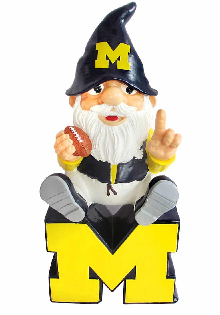 Michigan Wolverines NCAA Gnome On Team Logo
