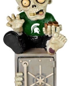 Michigan State Spartans NCAA Zombie Figurine  -  Bank