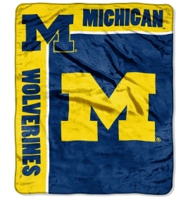 Michigan Wolverines NCAA 50"x60" Royal Plush Raschel Throw Blanket - School Spirit Style