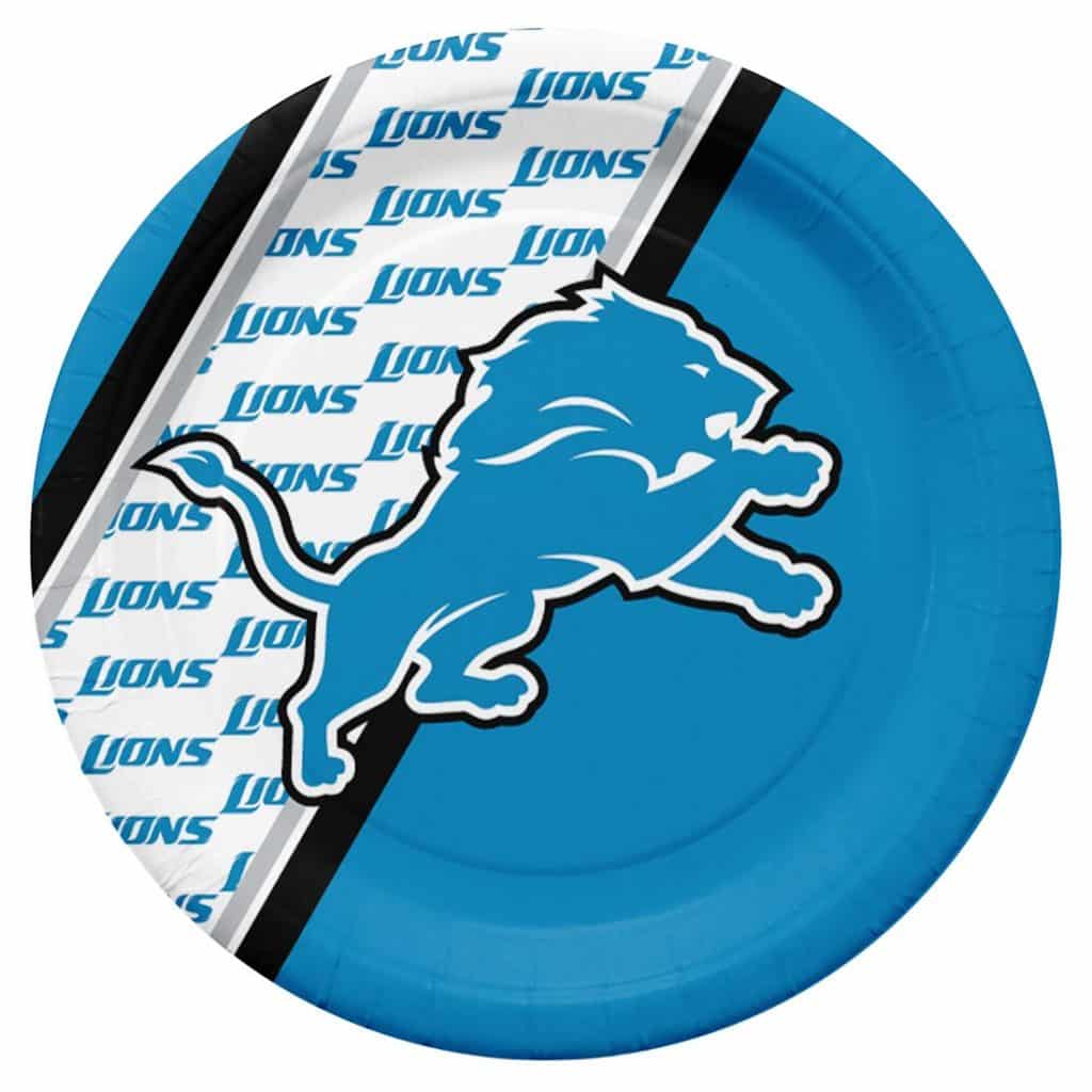 Detroit Lions NFL Disposable Paper Plates