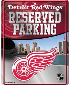 Detroit Red Wings NHL Metal Parking Sign