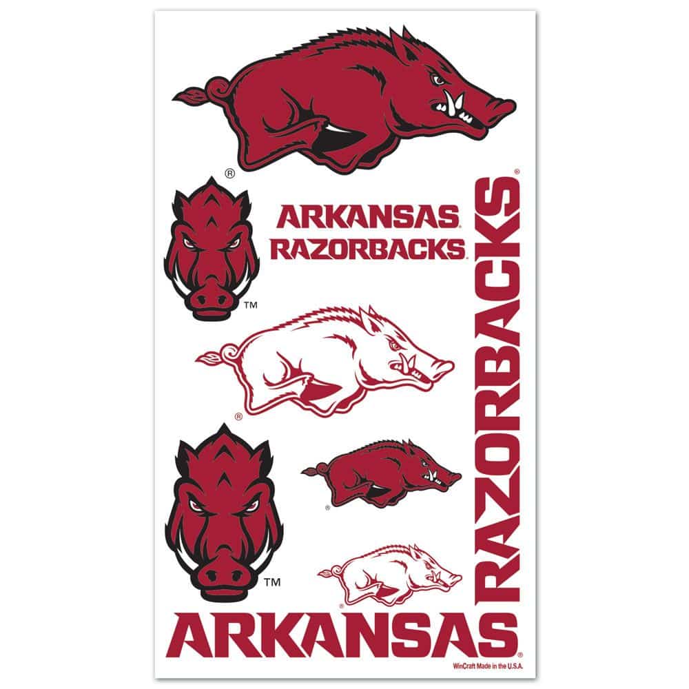Arkansas Razorbacks Temporary Tattoos