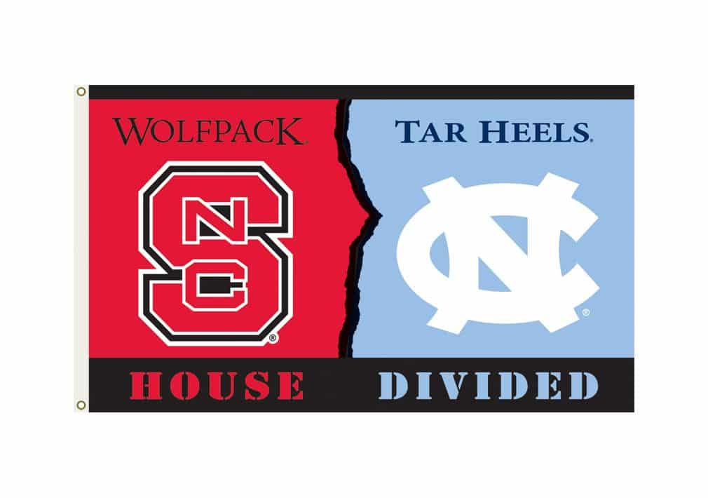 North Carolina Tar Heels / North Carolina State Wolfpack Rivalry 3'x5' Flag