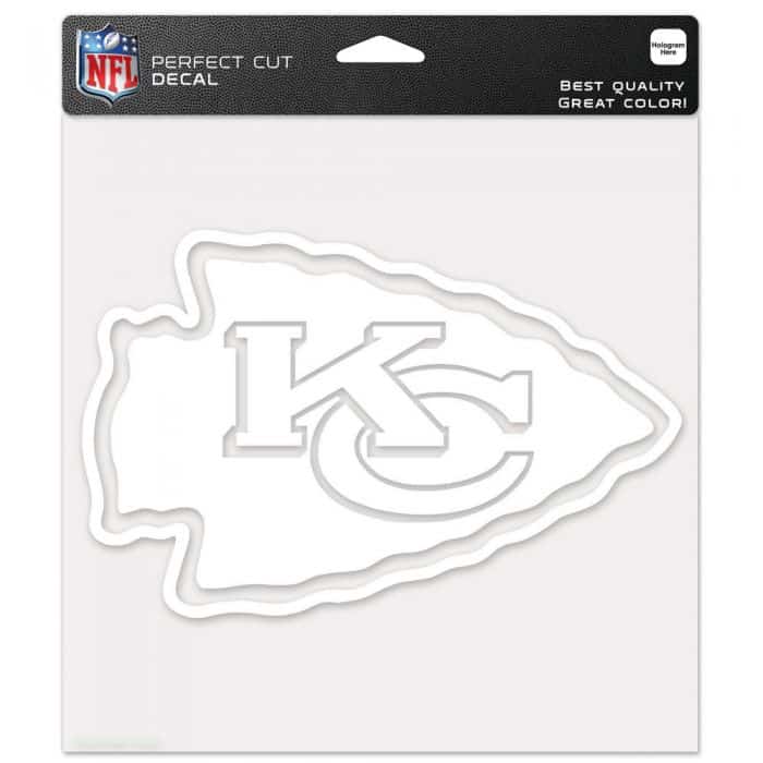 Kansas City Chiefs Die-Cut Decal - 8"x8" White