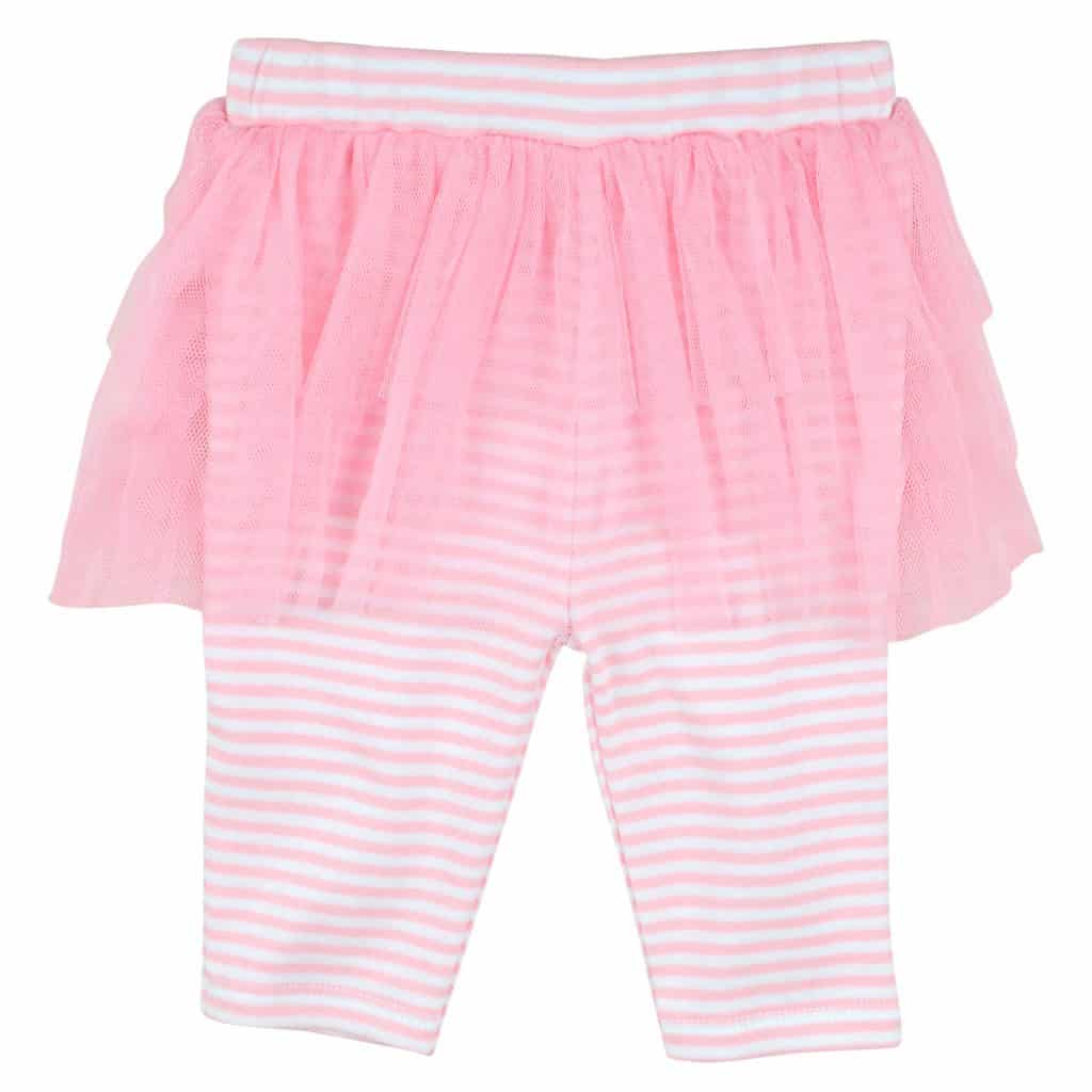 New York Yankees Baby Girls Cutie White Pink Creeper Tutu Leggings 2 Piece Set - Image 2