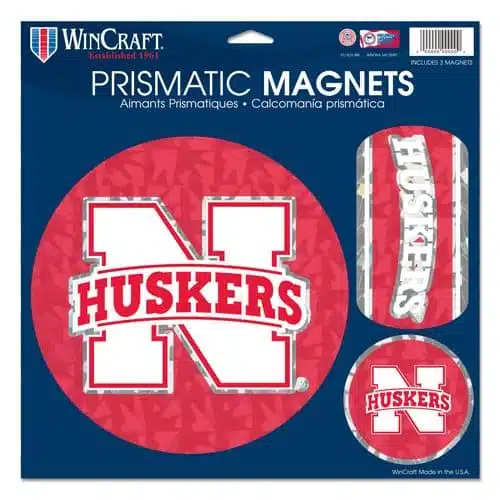 Nebraska Cornhuskers Magnets - 11"x11 Prismatic Sheet
