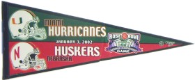 Nebraska Cornhuskers 2002 Rose Bowl Pennant