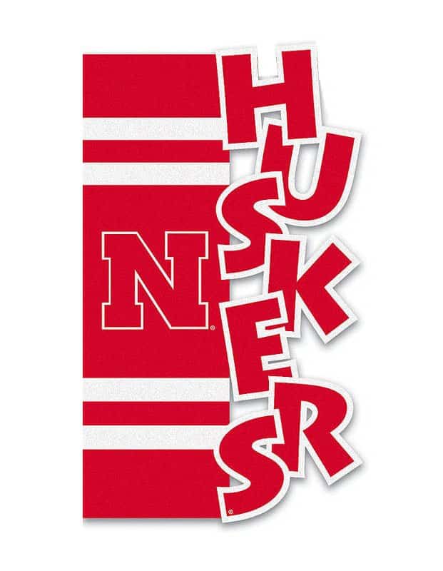 Nebraska Cornhuskers Applique Sculpted Garden Flag