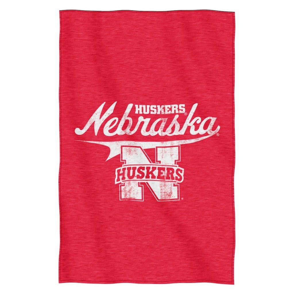 Nebraska Cornhuskers 54"x84"Sweatshirt Blanket - Script Design