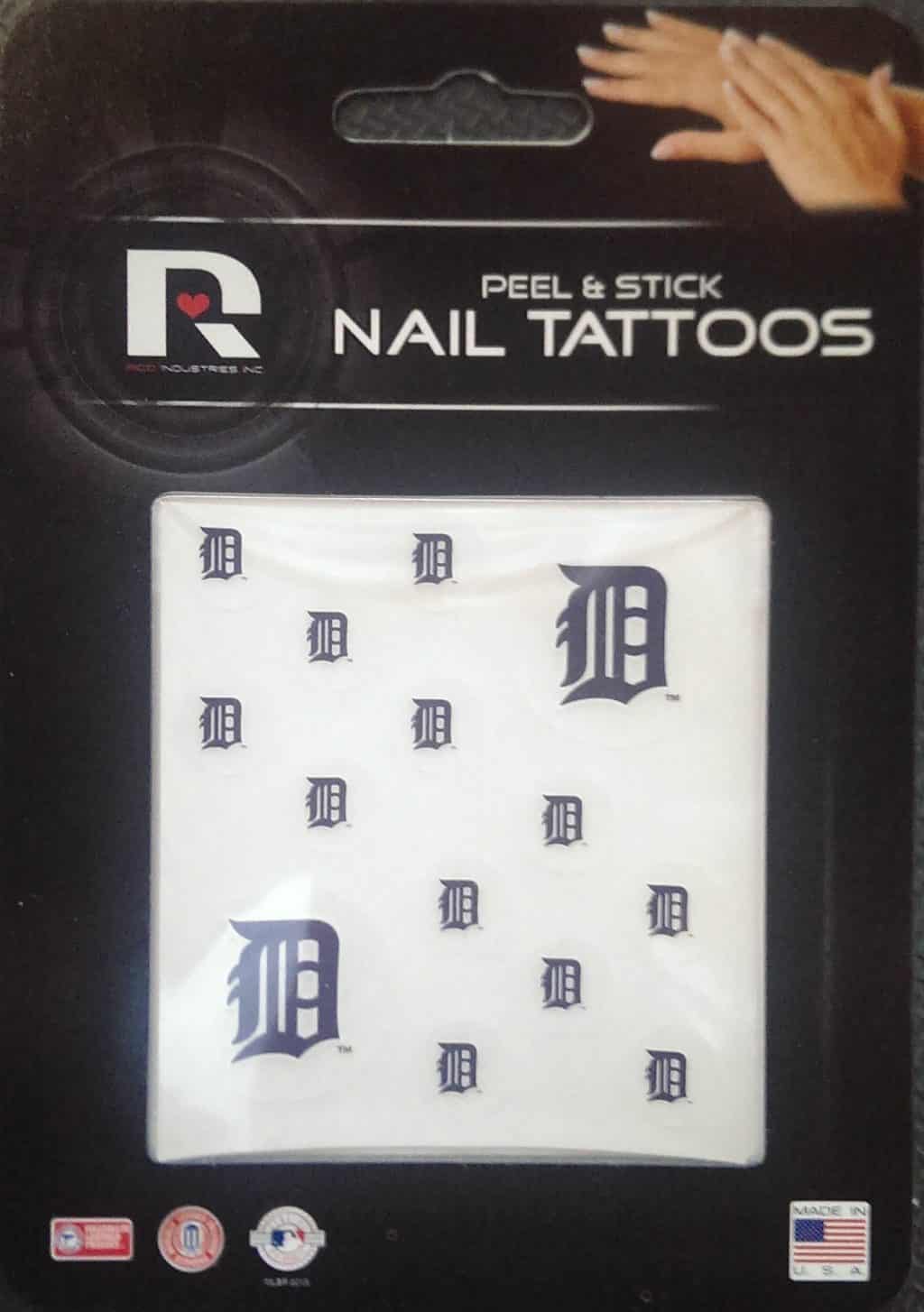 Detroit Tigers Nail Tattoos