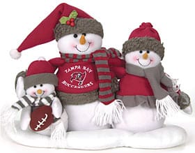 Tampa Bay Buccaneers Table Top Snow Family