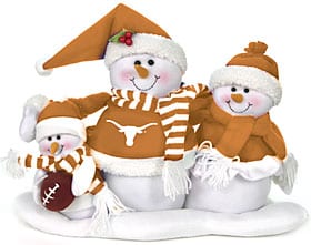 Texas Longhorns Table Top Snow Family