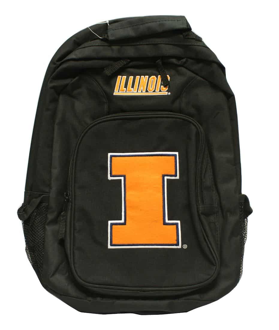 Illinois Fighting Illini Back Pack - Black Southpaw Style