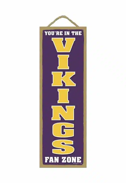 Minnesota Vikings Fan Zone Wood Sign