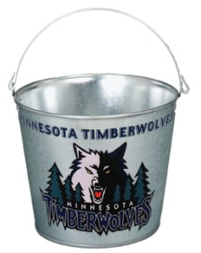 Minnesota Timberwolves Metal Pail
