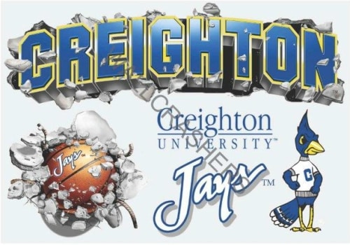 Creighton Bluejays Wallcrasher Wall Decal - Multi Logo 5'