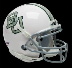 Baylor Bears Schutt Authentic Full Size Helmet - White w/ Camo Alternate Helmet 1