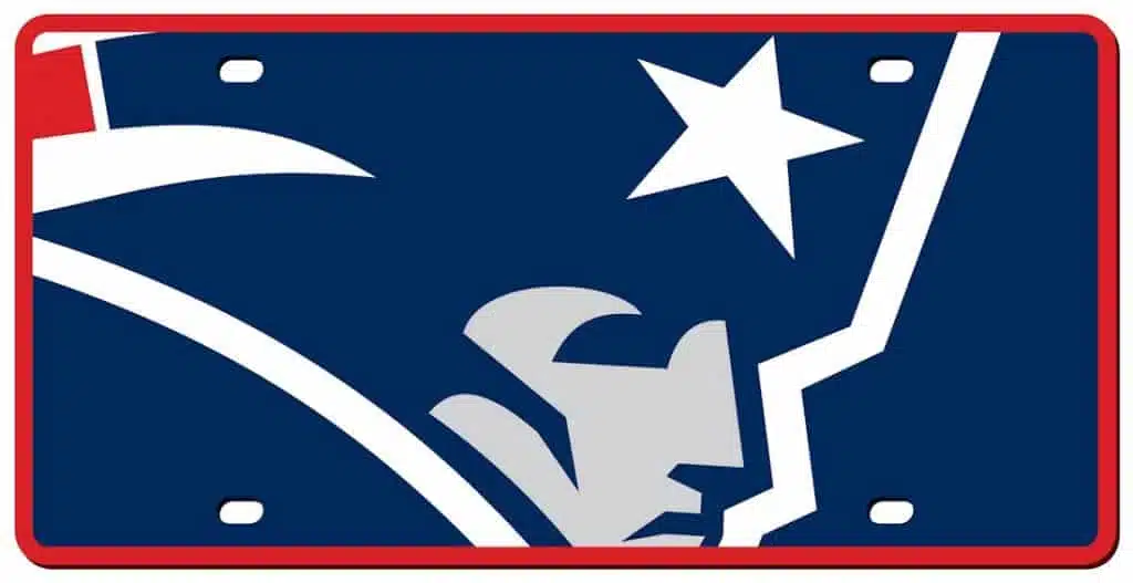 New England Patriots License Plate - Acrylic Mega Style
