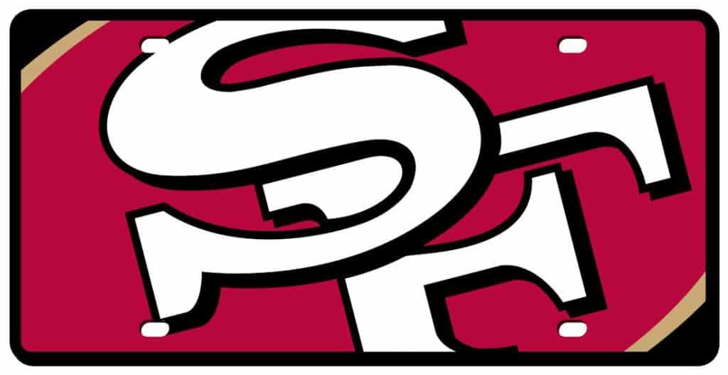 San Francisco 49ers License Plate - Acrylic Mega Style