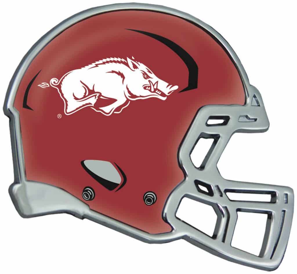 Arkansas Razorbacks Auto Emblem - Helmet