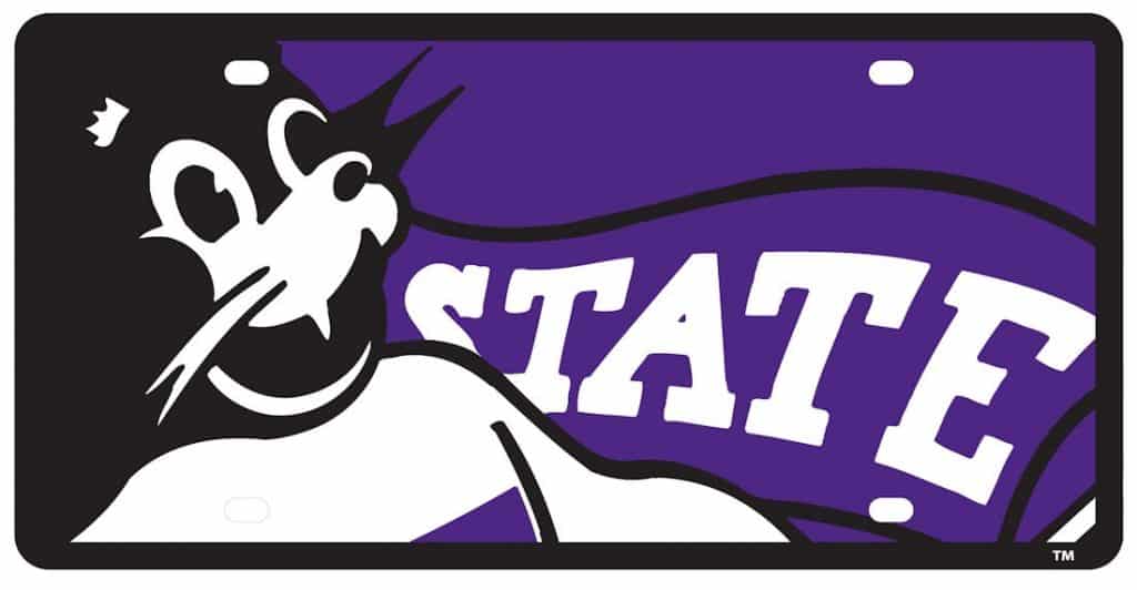 Kansas State Wildcats License Plate - Acrylic Mega Style