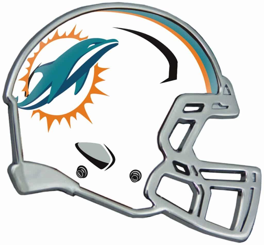 Miami Dolphins Auto Emblem - Helmet