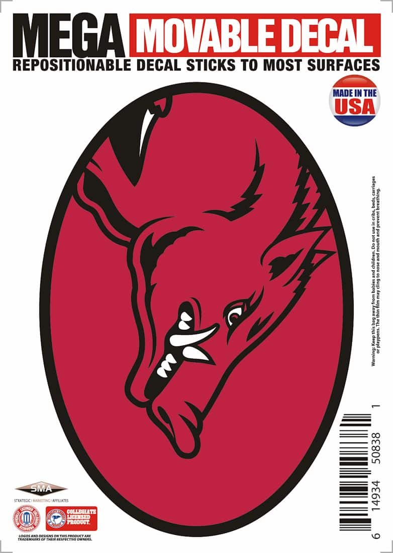 Arkansas Razorbacks 5"x7" Mega Decal