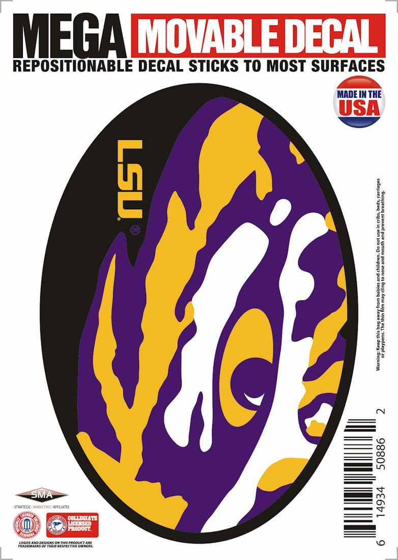 LSU Tigers 5"x7" Mega Decal