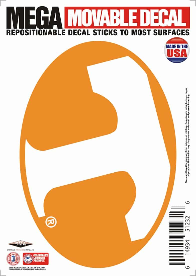 Tennessee Volunteers 5"x7" Mega Decal