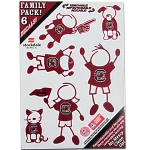 South Carolina Gamecocks 5"x7" Family Car Decal Sheet