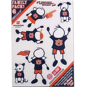 Auburn Tigers 5"x7" Family Car Decal Sheet