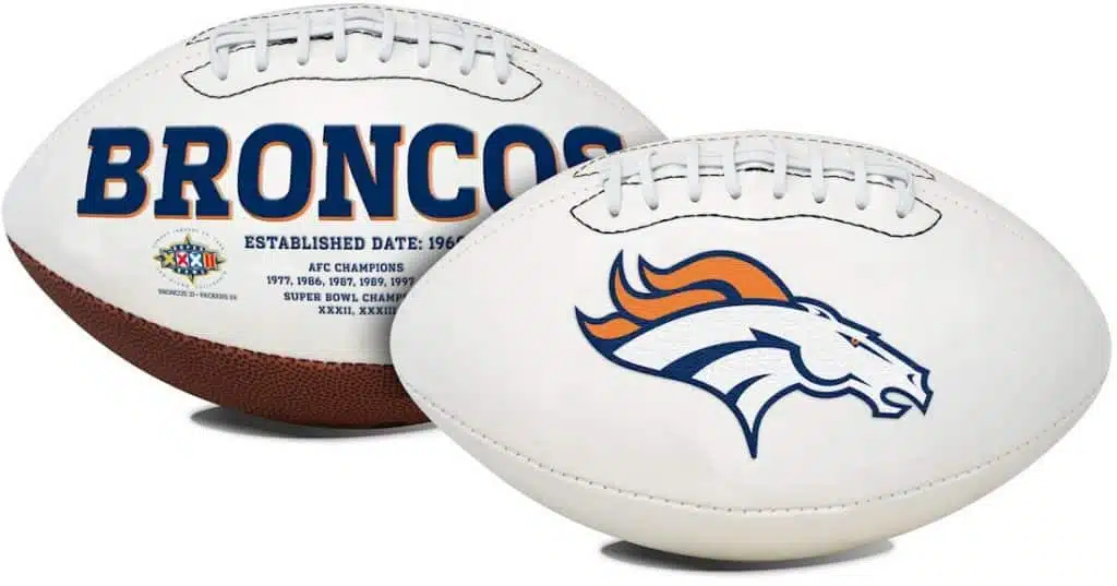 Denver Broncos Embroidered Signature Series Football