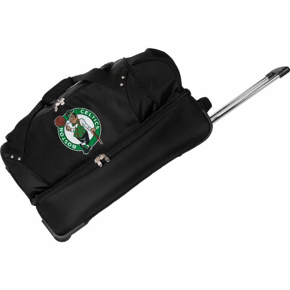 Boston Celtics Drop Bottom Rolling Duffel Bag Luggage