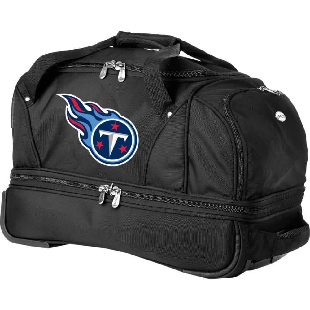 Tennessee Titans Drop Bottom Rolling Duffel Bag Luggage