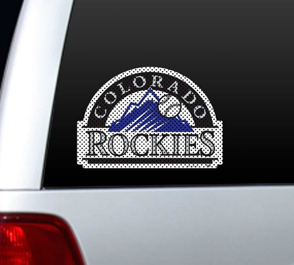 Colorado Rockies Die-Cut Window Film - Large