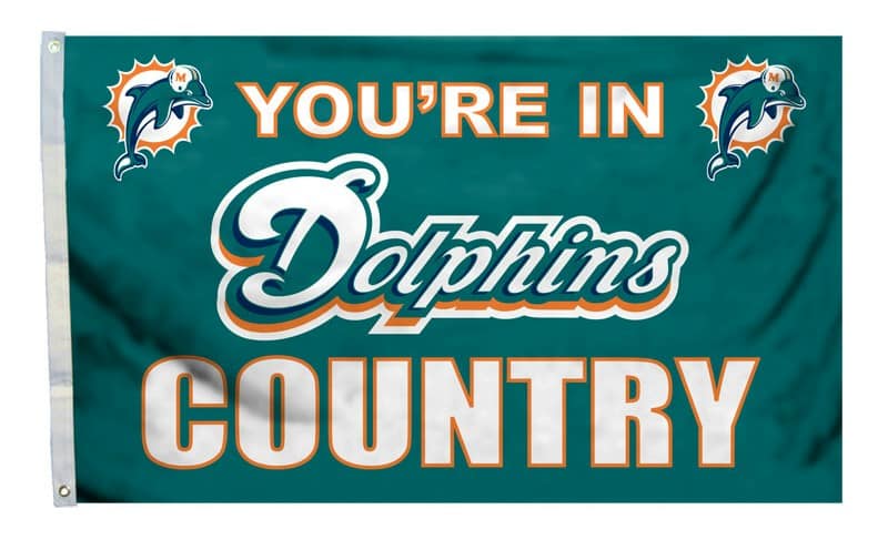 Miami Dolphins 3'x5' Country Design Flag