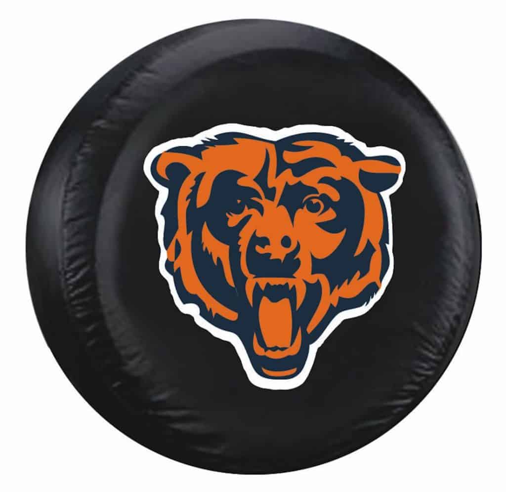 Chicago Bears Black Tire Cover - Size Large