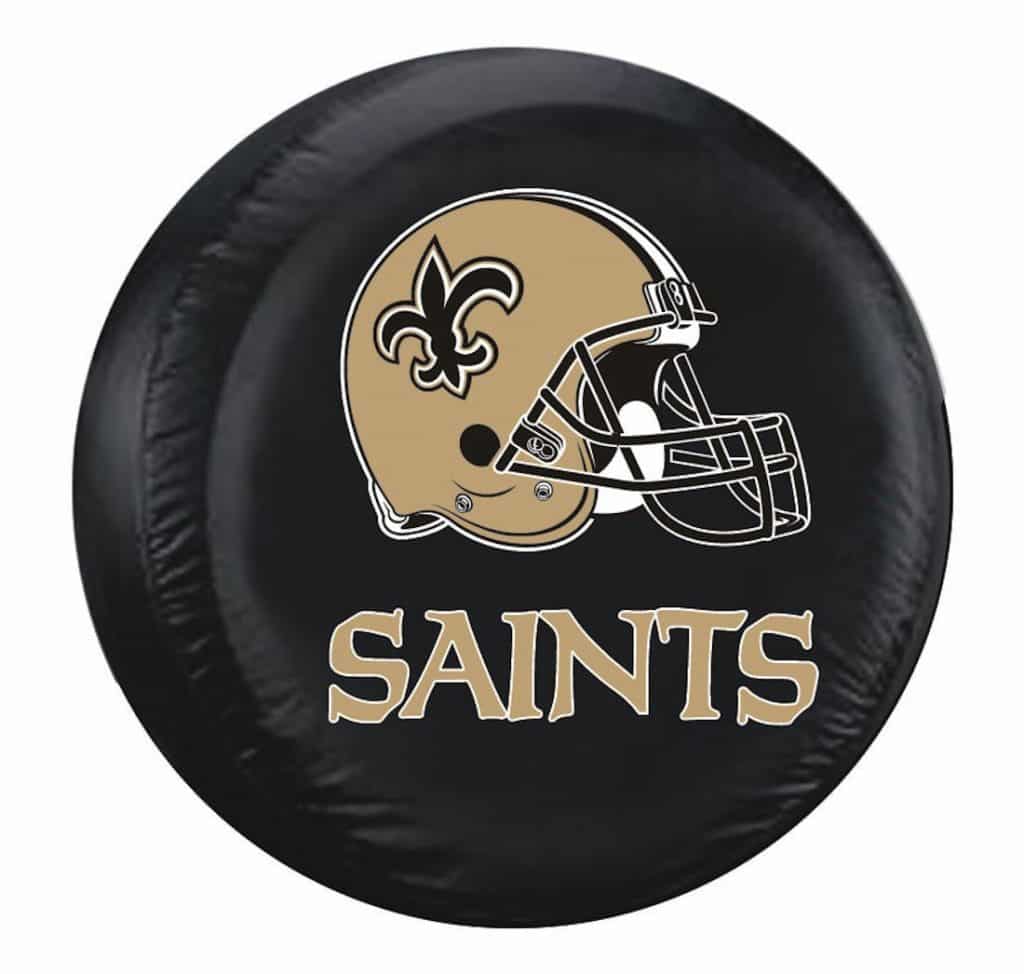 New Orleans Saints Black Tire Cover - Size Large